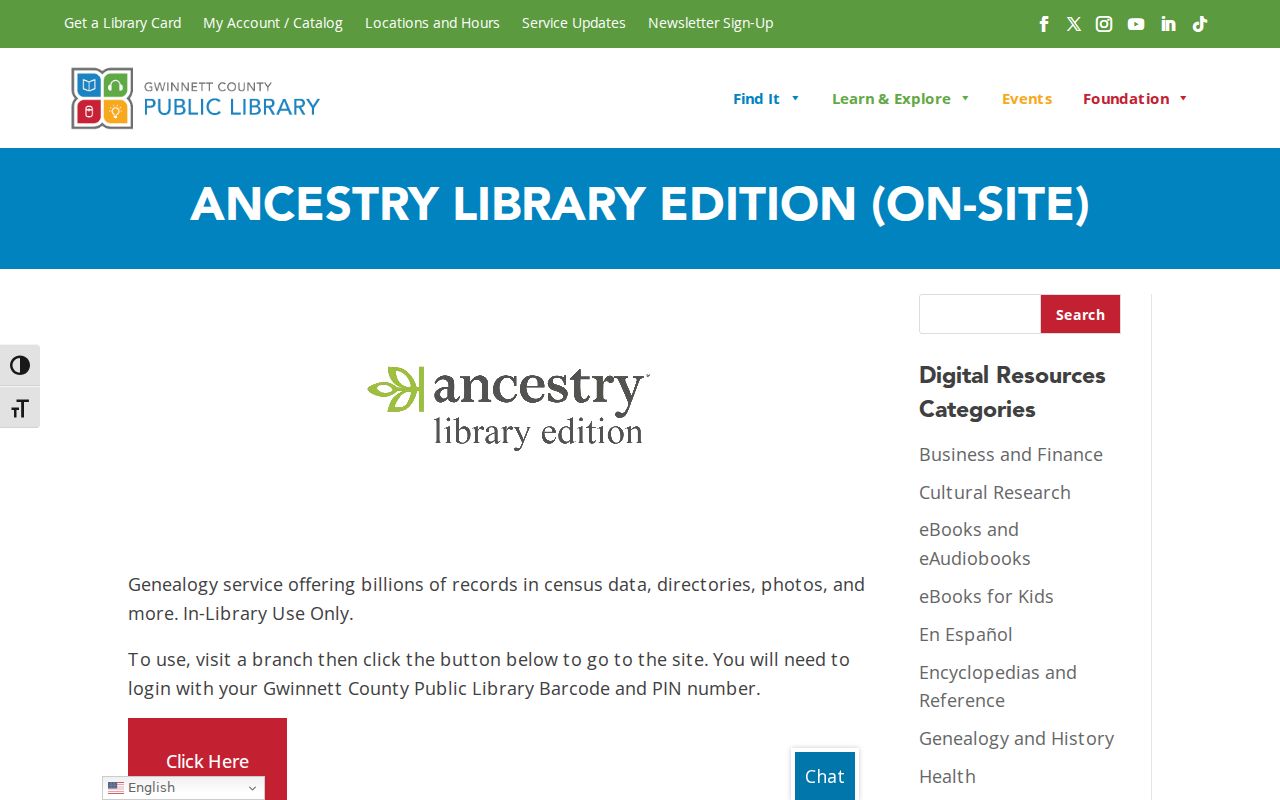 Gwinnett County city directory access through Ancestry Library Edition