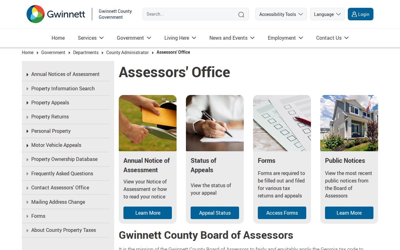 Gwinnett County residents directory assessor and property search