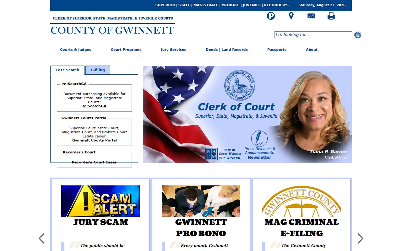 Gwinnett County residents directory court portal source